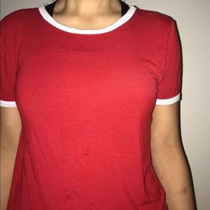 red t-shirt